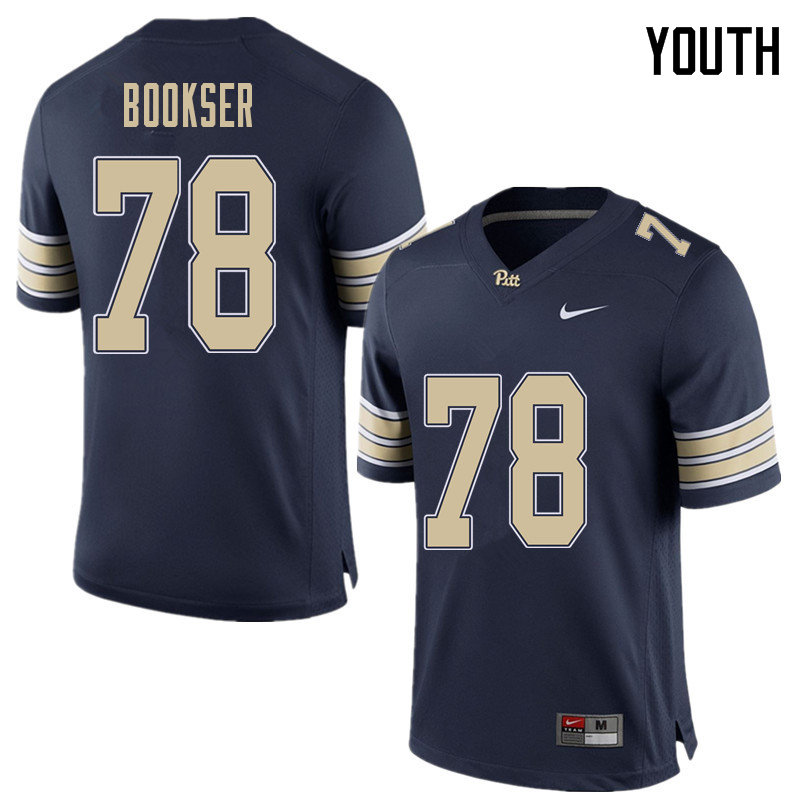 Youth #78 Alex Bookser Pittsburgh Panthers College Football Jerseys Sale-Home Blue